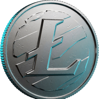 Polierte Litecoin-Silberm&uuml;nze mit L-Symbol &mdash; schnelle LTC Krypto Einzahlung